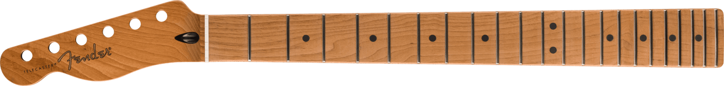 Satin Roasted Maple Telecaster LH Neck, 22 Jumbo Frets, 12", Maple, Flat Oval Shape