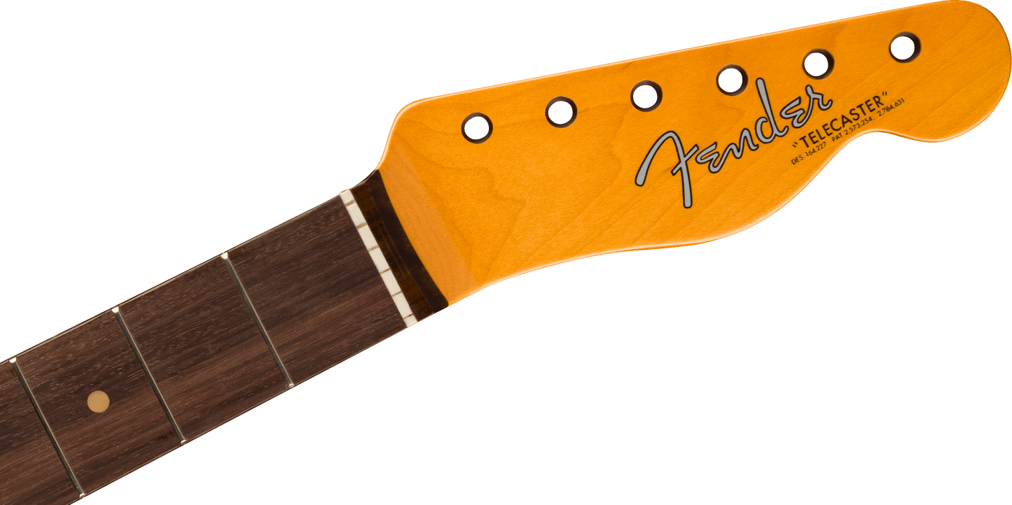 American Vintage II 1963 Telecaster Neck, 21 Vintage Tall Frets, 7.25" Radius, Rosewood