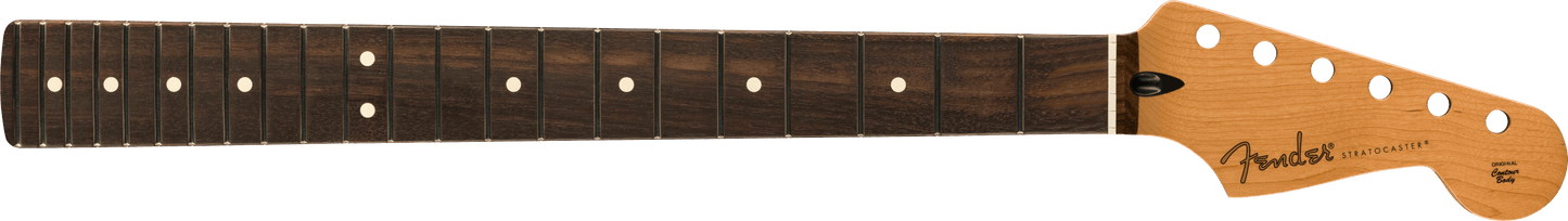Satin Roasted Maple Stratocaster Neck, 22 Jumbo Frets, 12", Flat Oval Shape