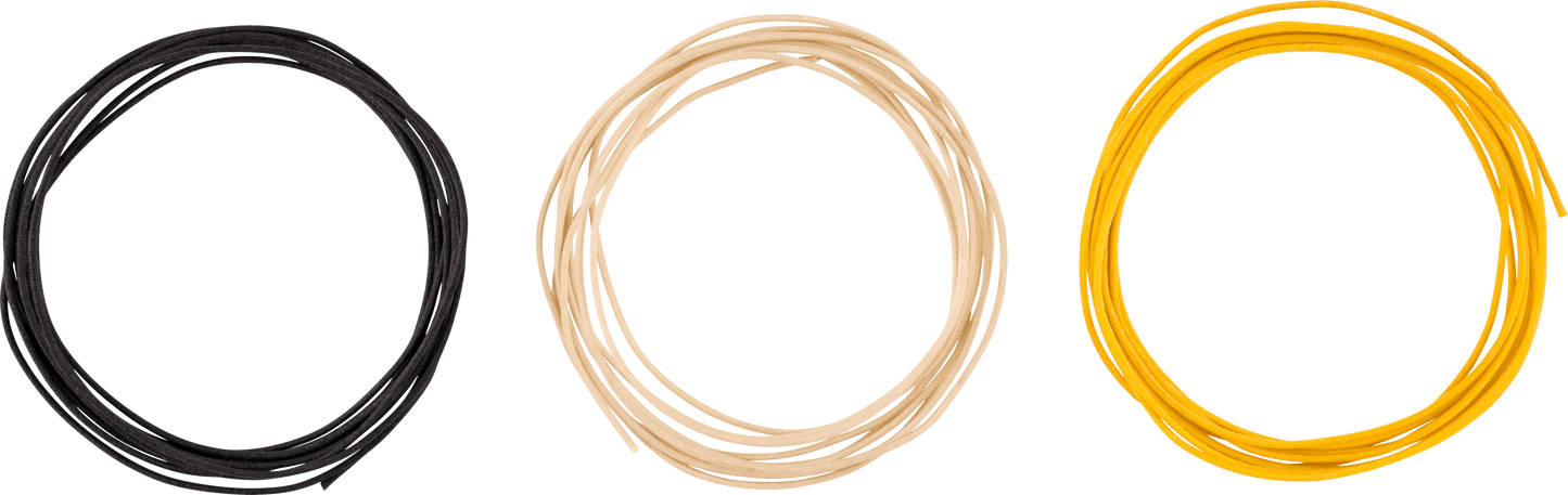 Pure Vintage Cloth Wire, 22 AWG, Black, White, Yellow