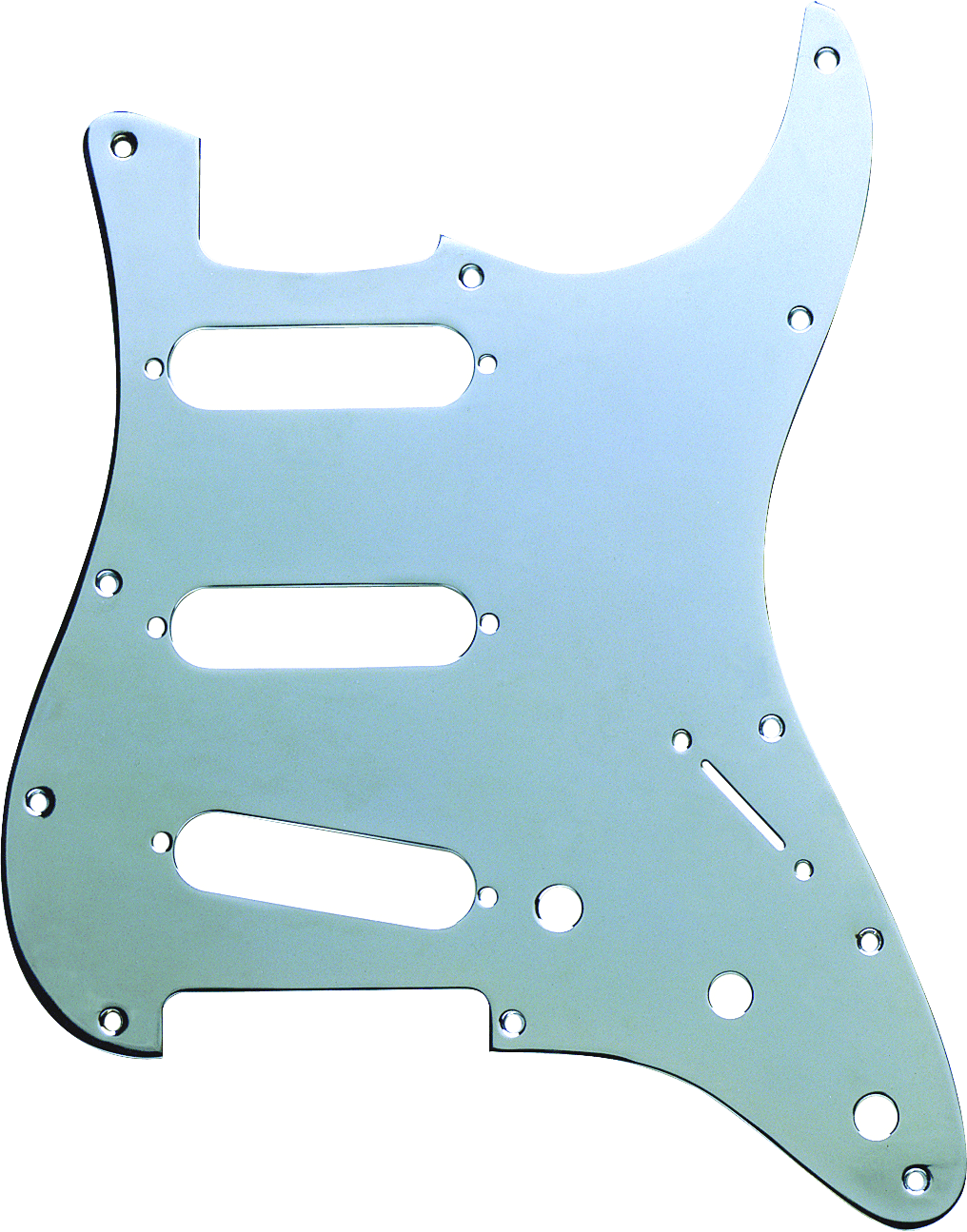 11-Hole Modern-Style Plated Brass Stratocaster S/S/S Pickguards