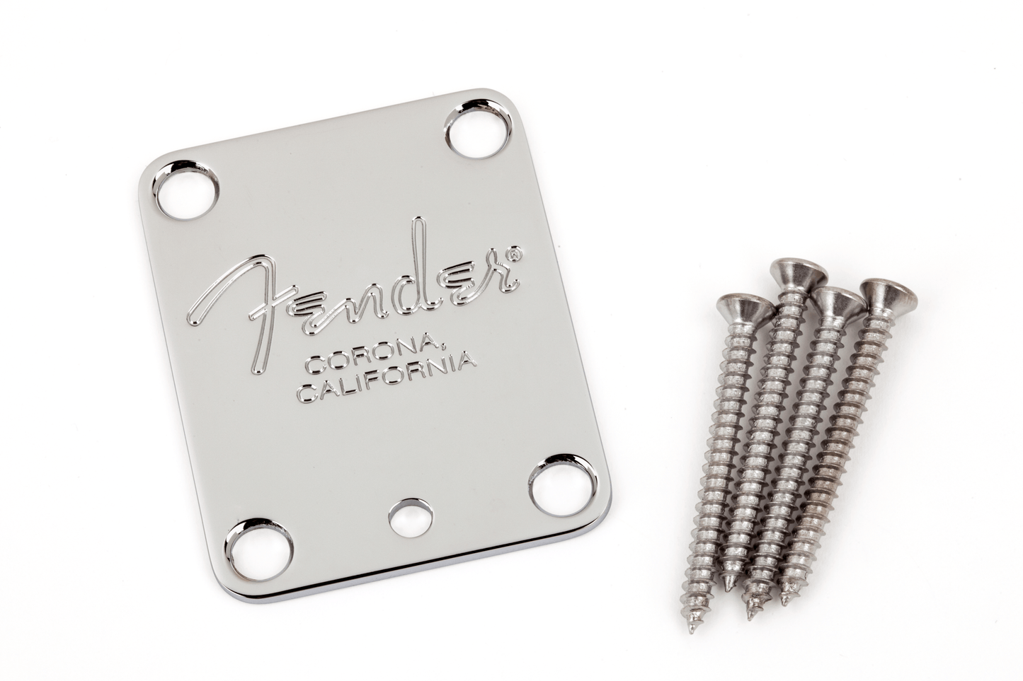 4-Bolt American Series Guitar Neck Plate with "Fender Corona" Stamp