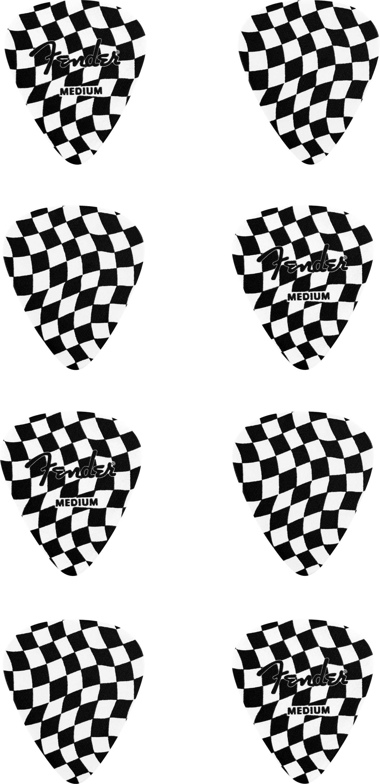 Wavy Checkerboard 351 Celluloid Picks (8)