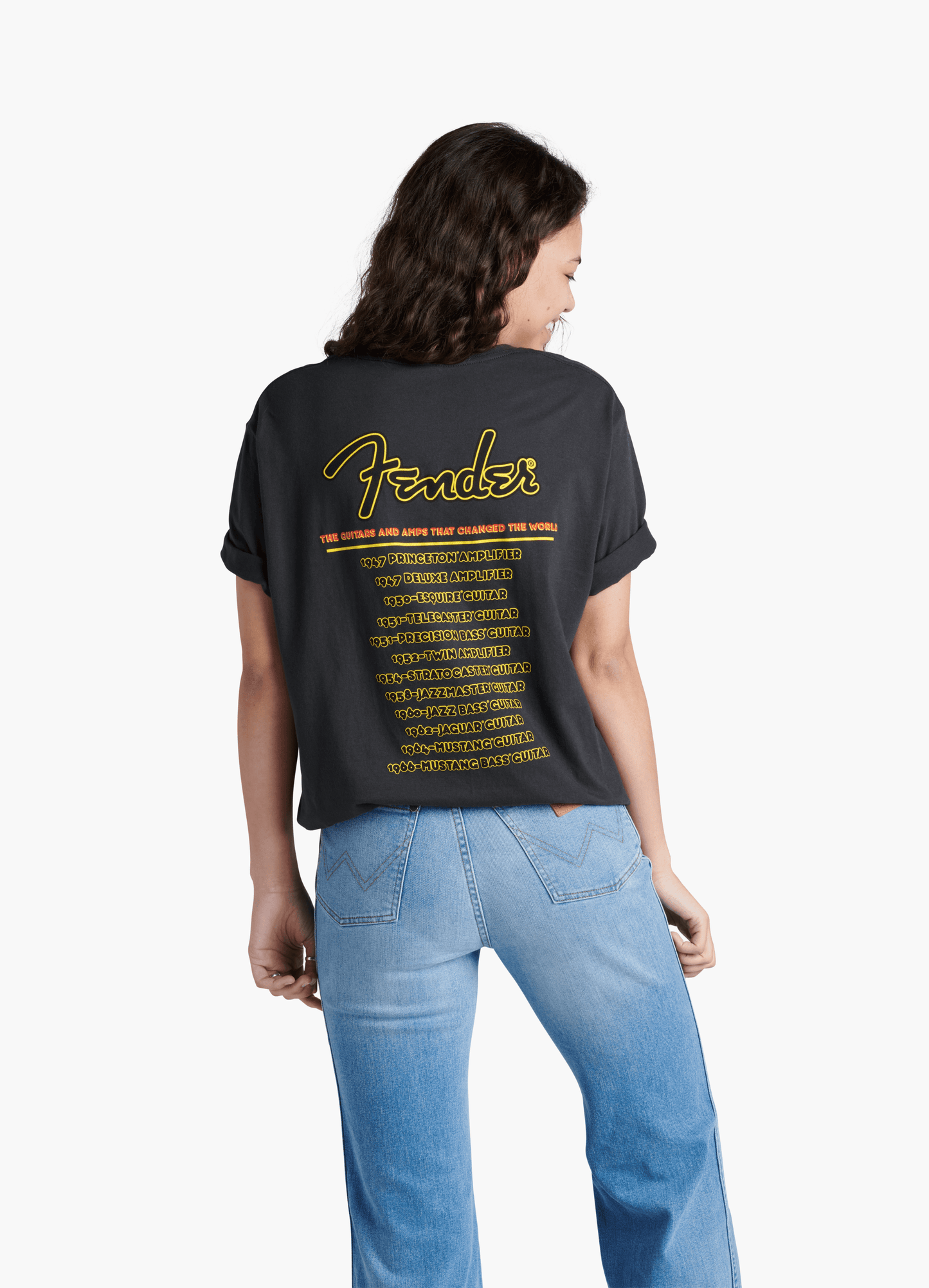 Fender® World Tour T-Shirt, Neon Black