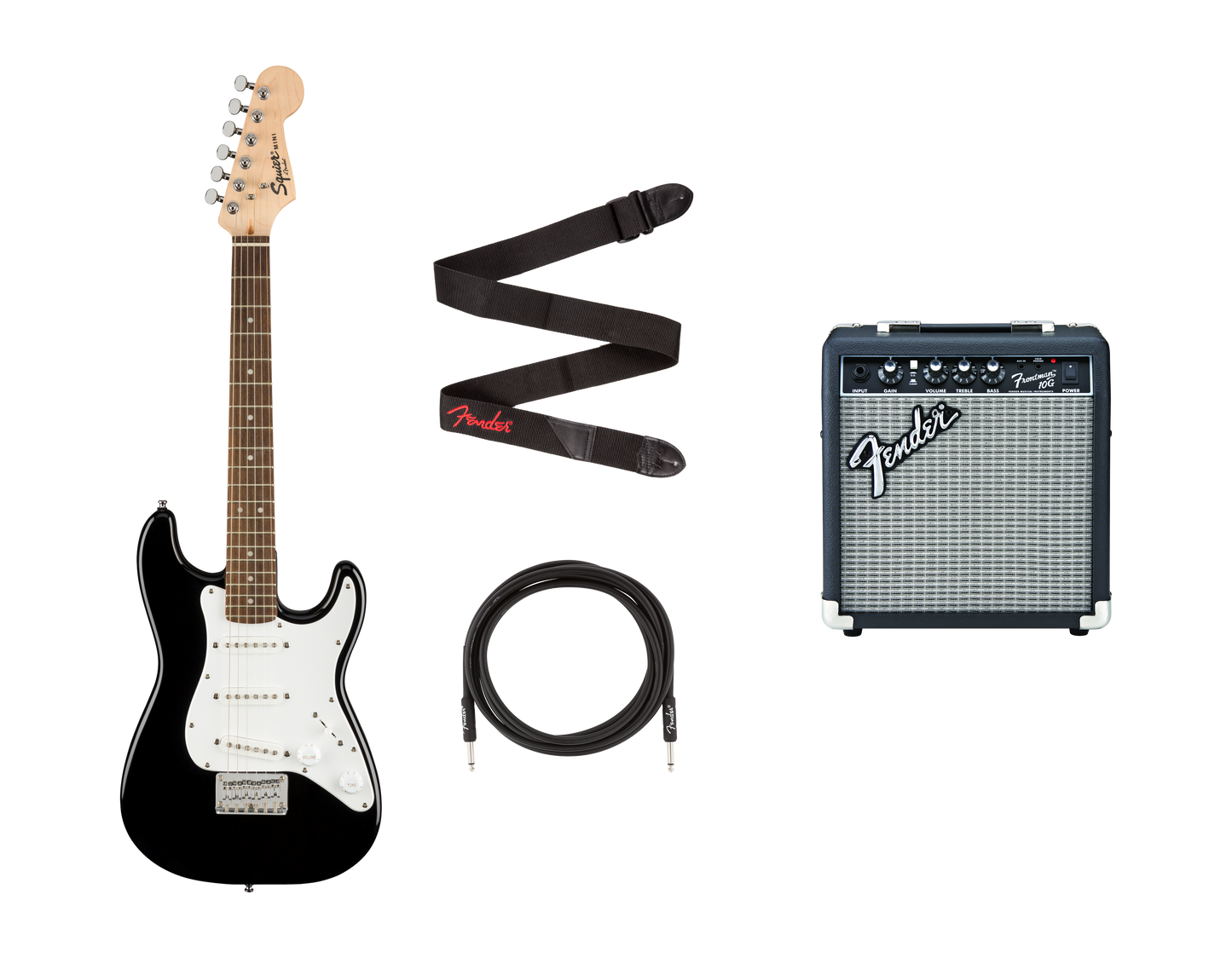 Pack Squier Mini Stratocaster, Preto